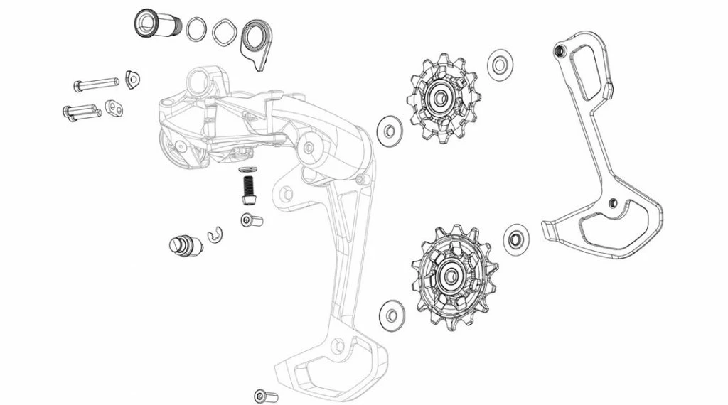 SRAM Schaltrollen- Set Pour Rival ETap AXS 1 SRAM Schaltrollen- Set Pour Rival ETap AXS